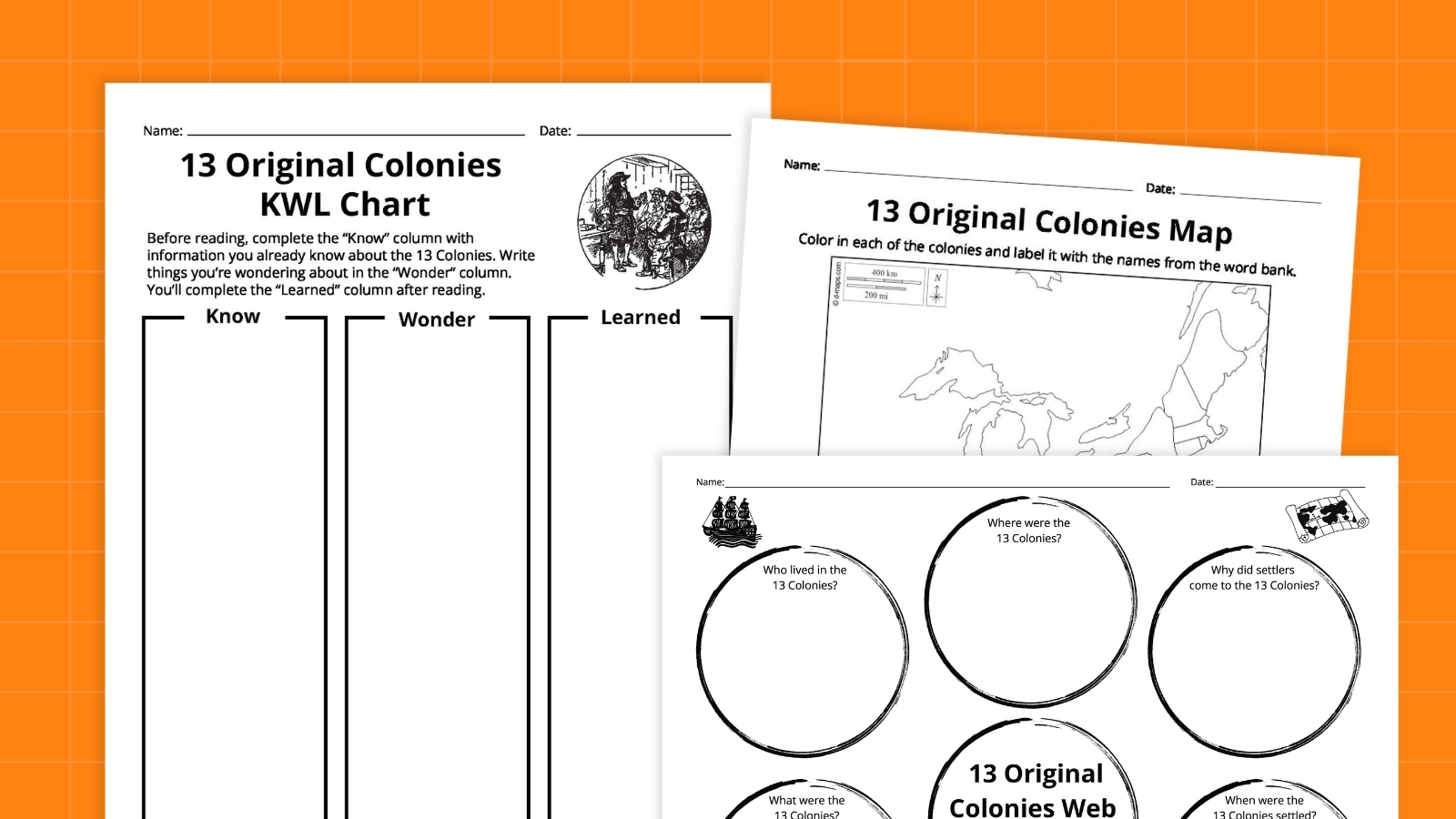 Map Of 13 Original Colonies Printable