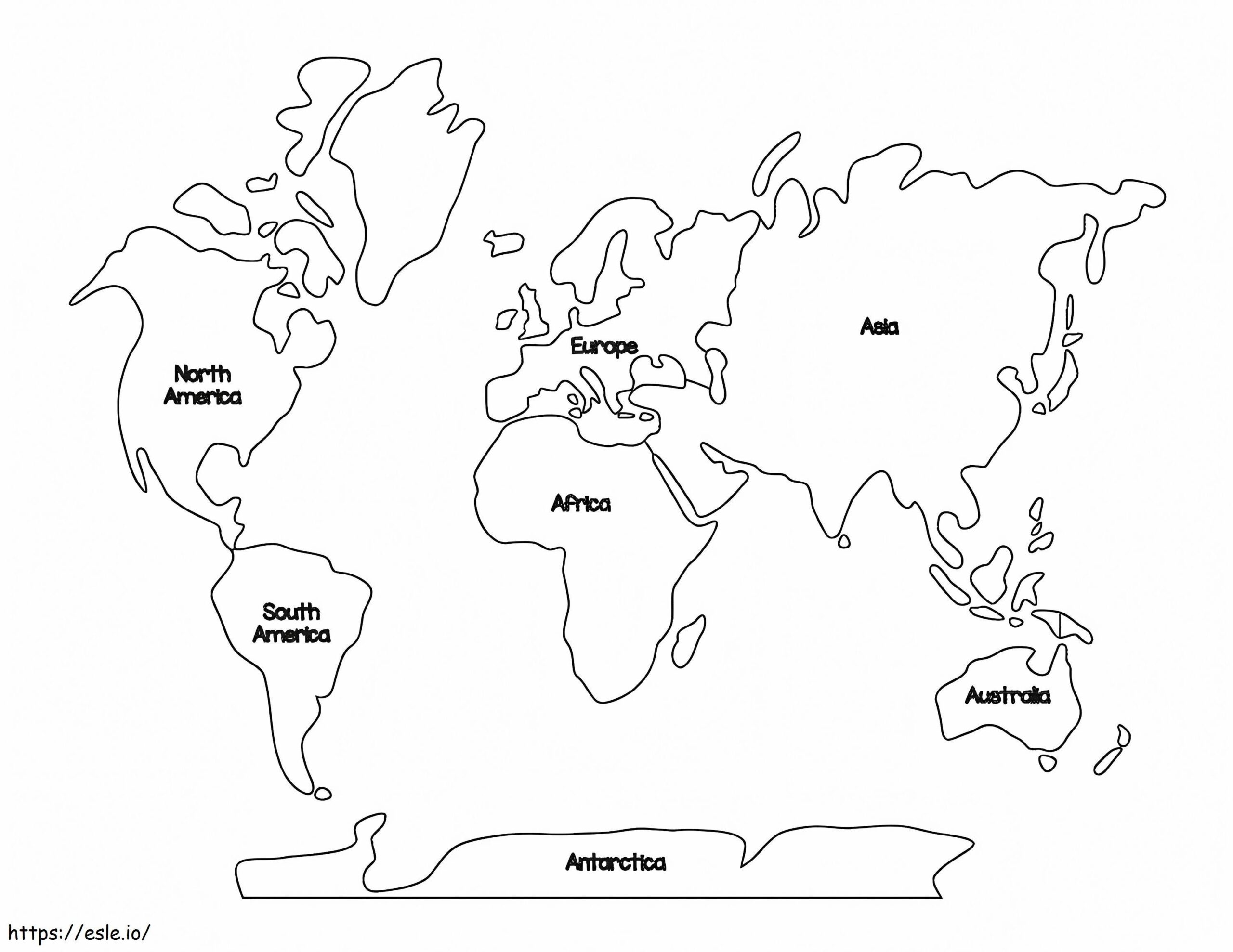 Labeled Map Of The World Printable