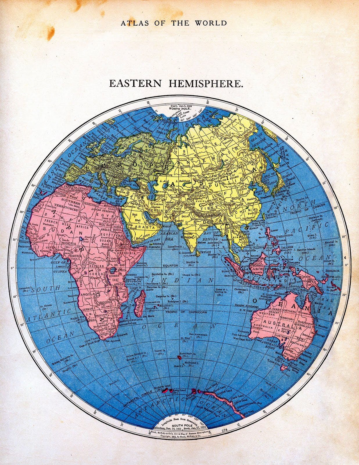 Free Printable Map Of World