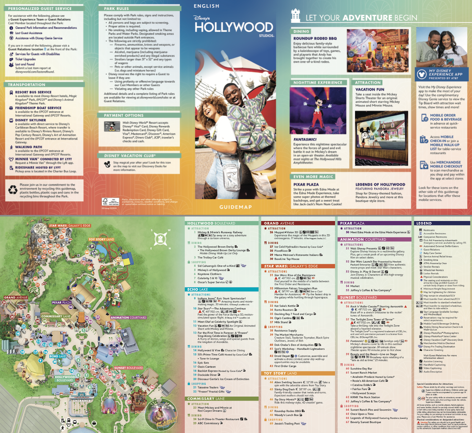 2025 Disney s Hollywood Studios Map Printable PDF 