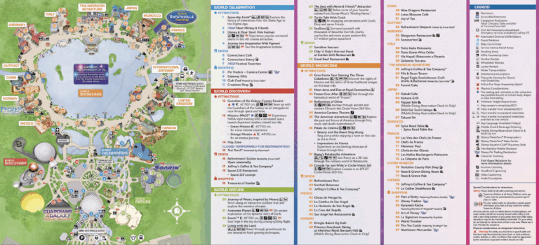 2025 EPCOT Map Walt Disney World WDW Magazine