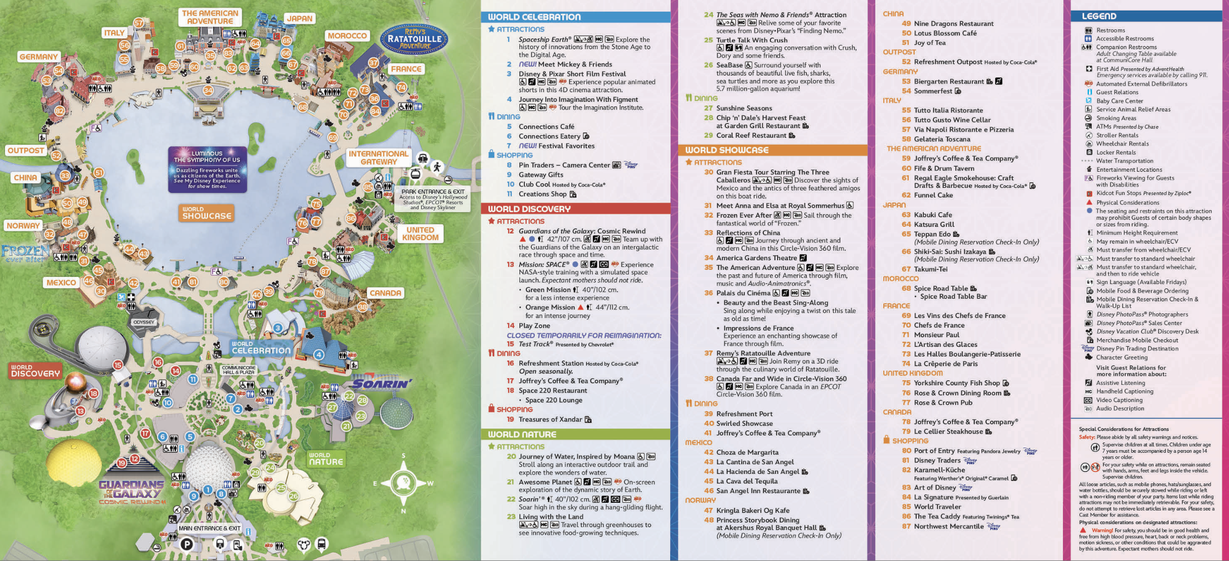 2025 EPCOT Map Walt Disney World WDW Magazine
