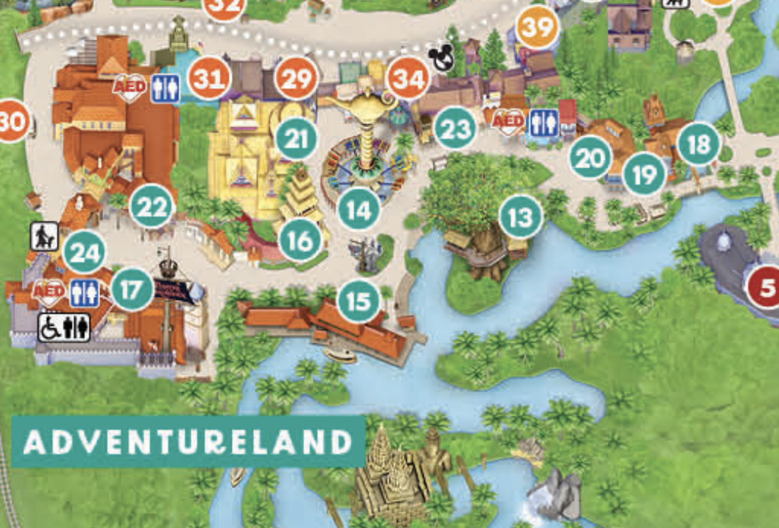 Printable Disney World Magic Kingdom Map