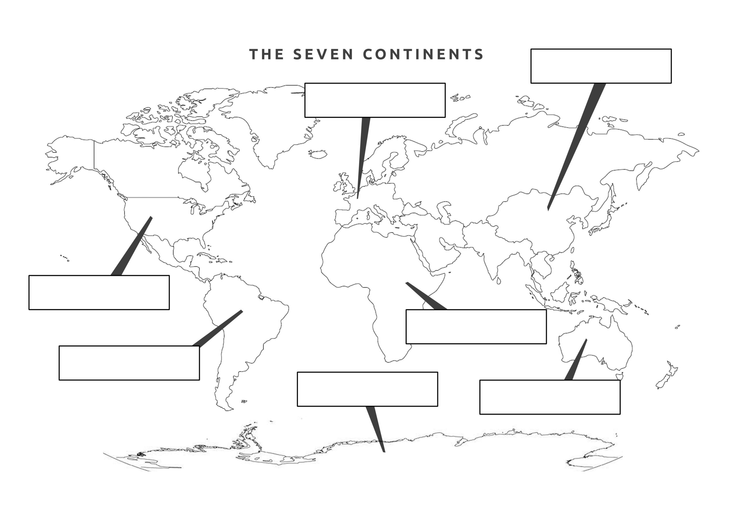 Printable Blank Map Of Continents