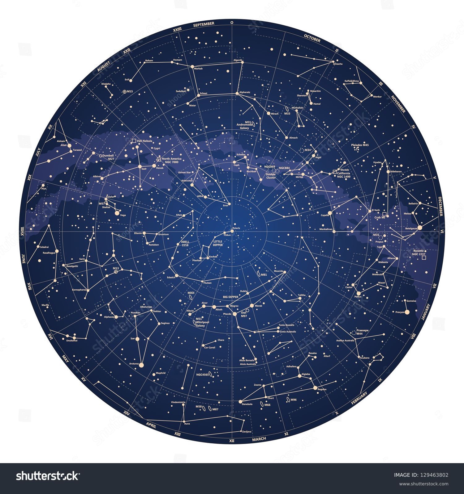 523 Star Map Northern Sky Stock Vectors And Vector Art Shutterstock