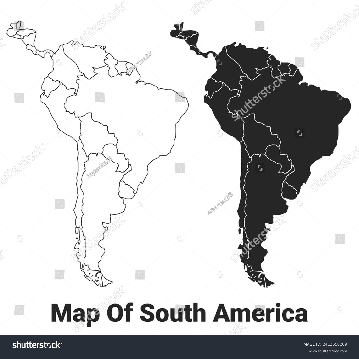 Free Printable Blank South America Map