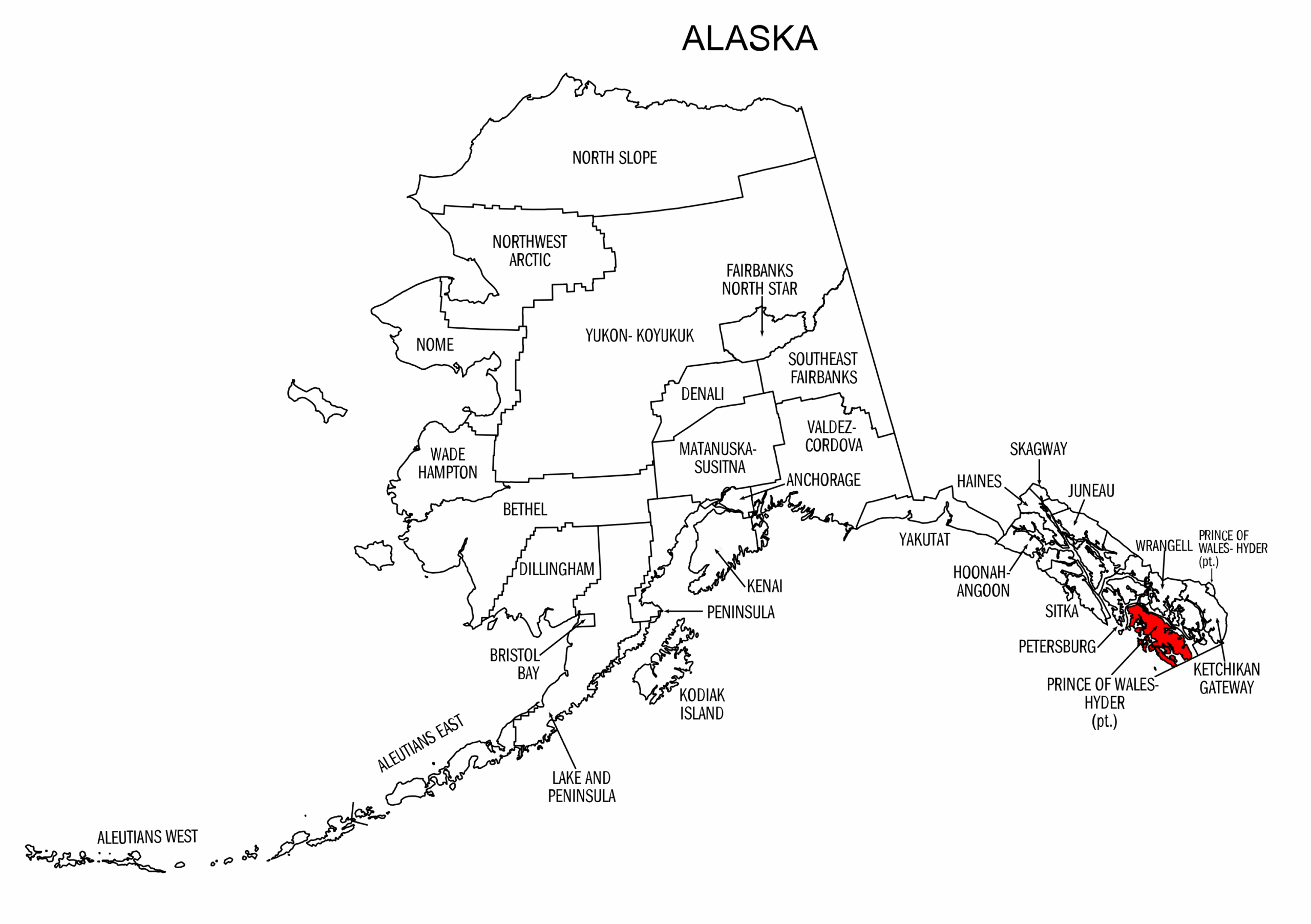 Alaska Map Printable