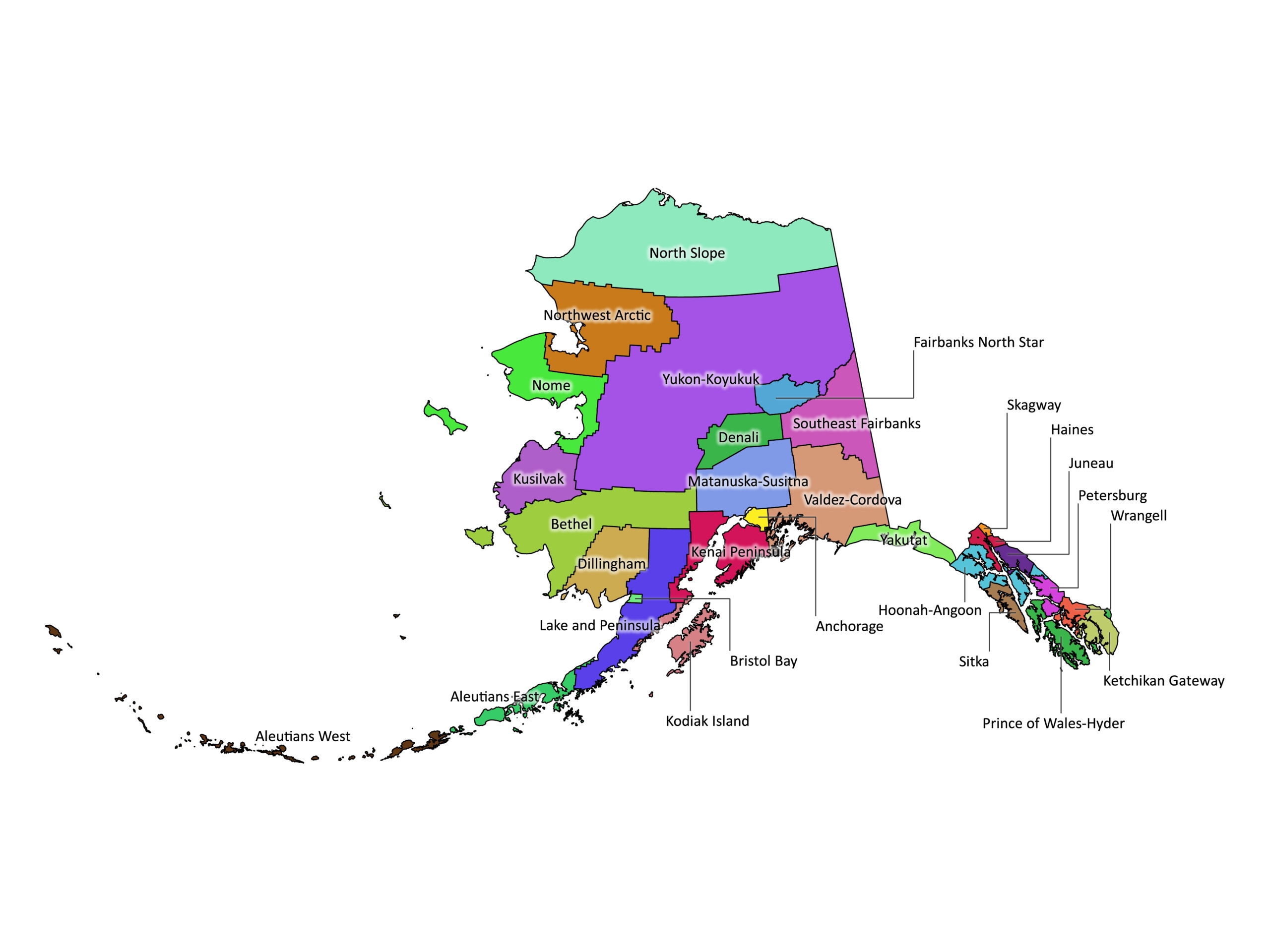 Map Of Alaska Printable