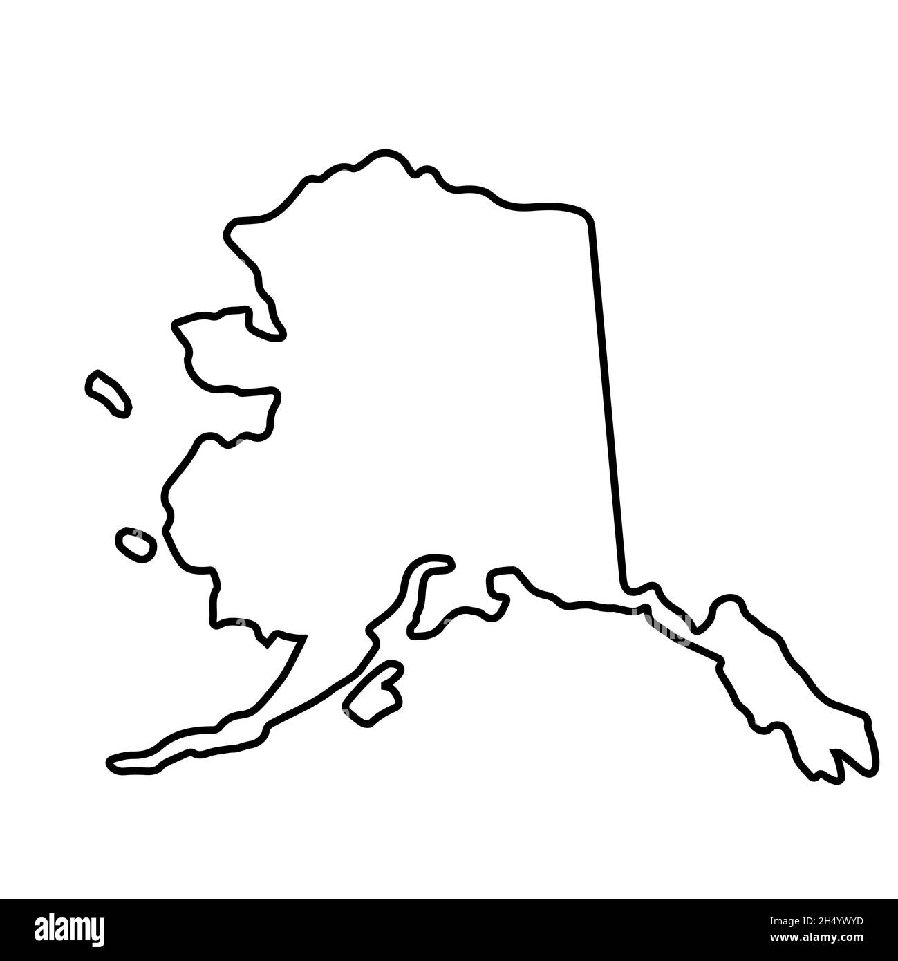 Alaska Map Black And White Cut Out Stock Images U0026 Pictures Alamy