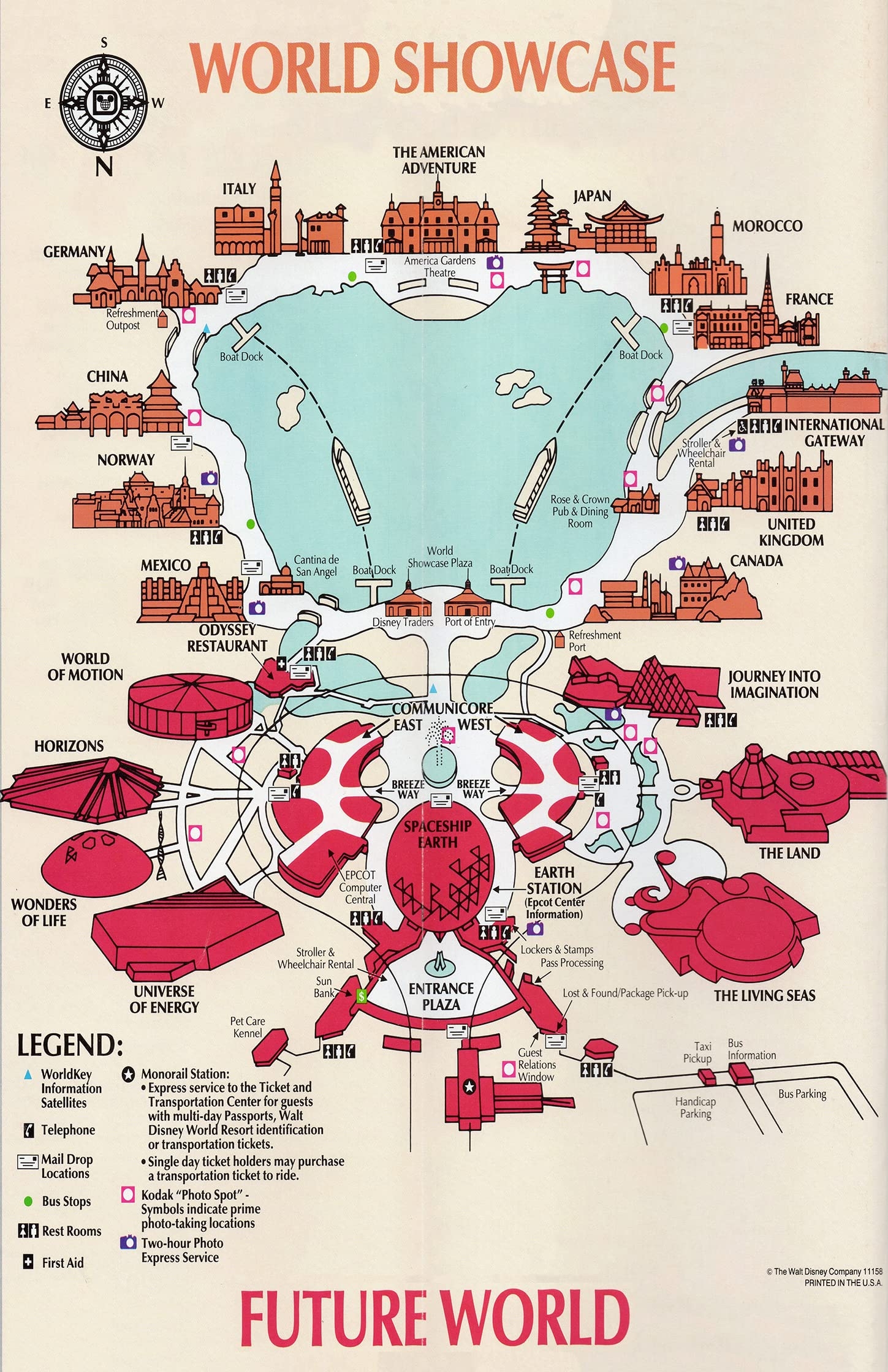 Epcot Printable Map