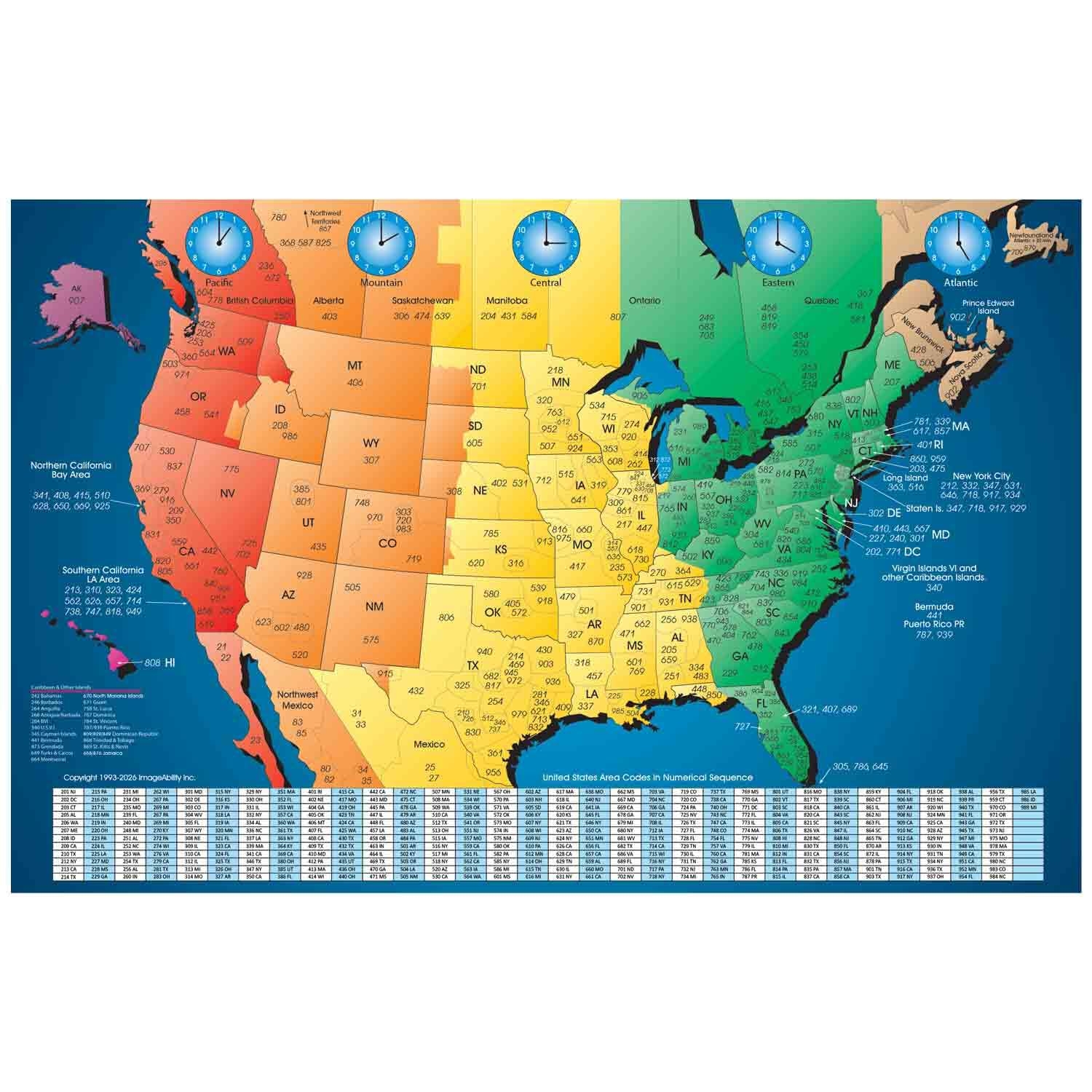 Printable Us Time Zone Map