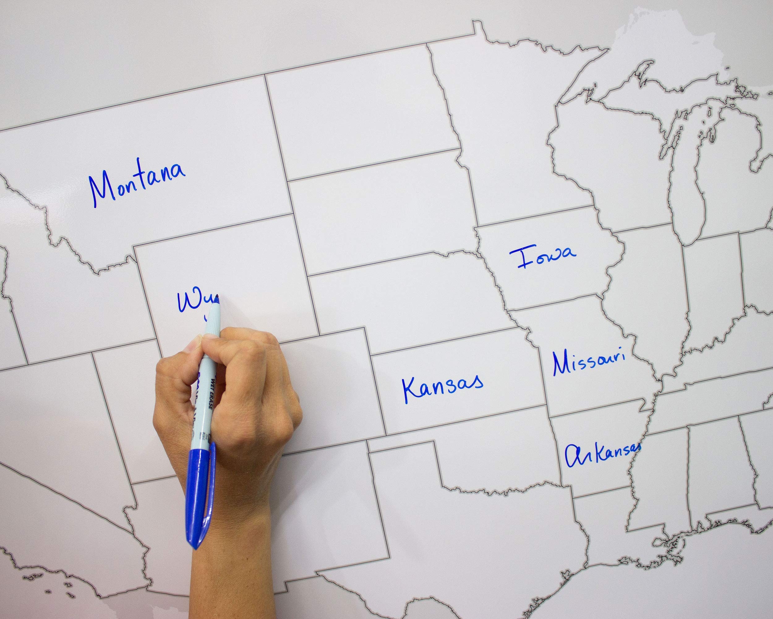 Amazon Large Blank United States Outline Map Poster 
