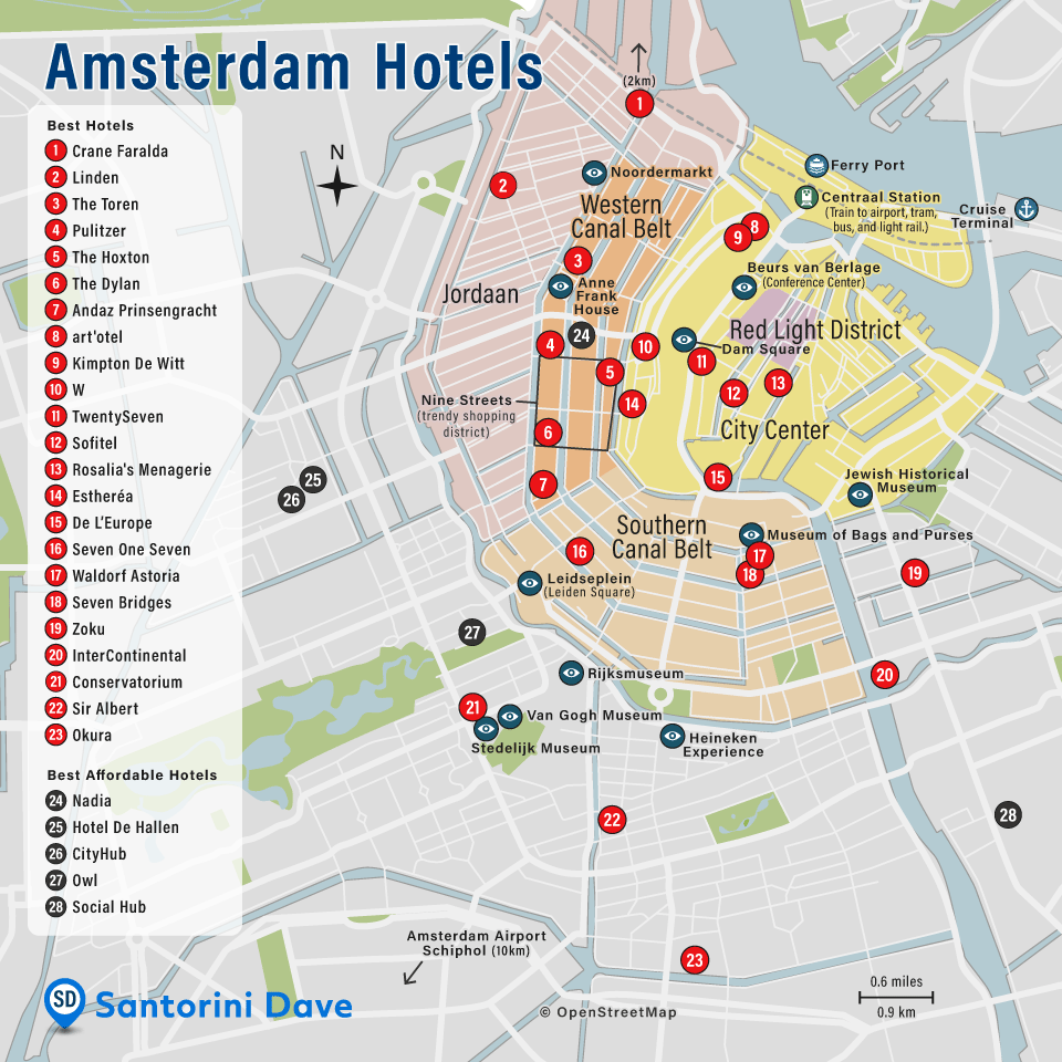 AMSTERDAM HOTEL MAP