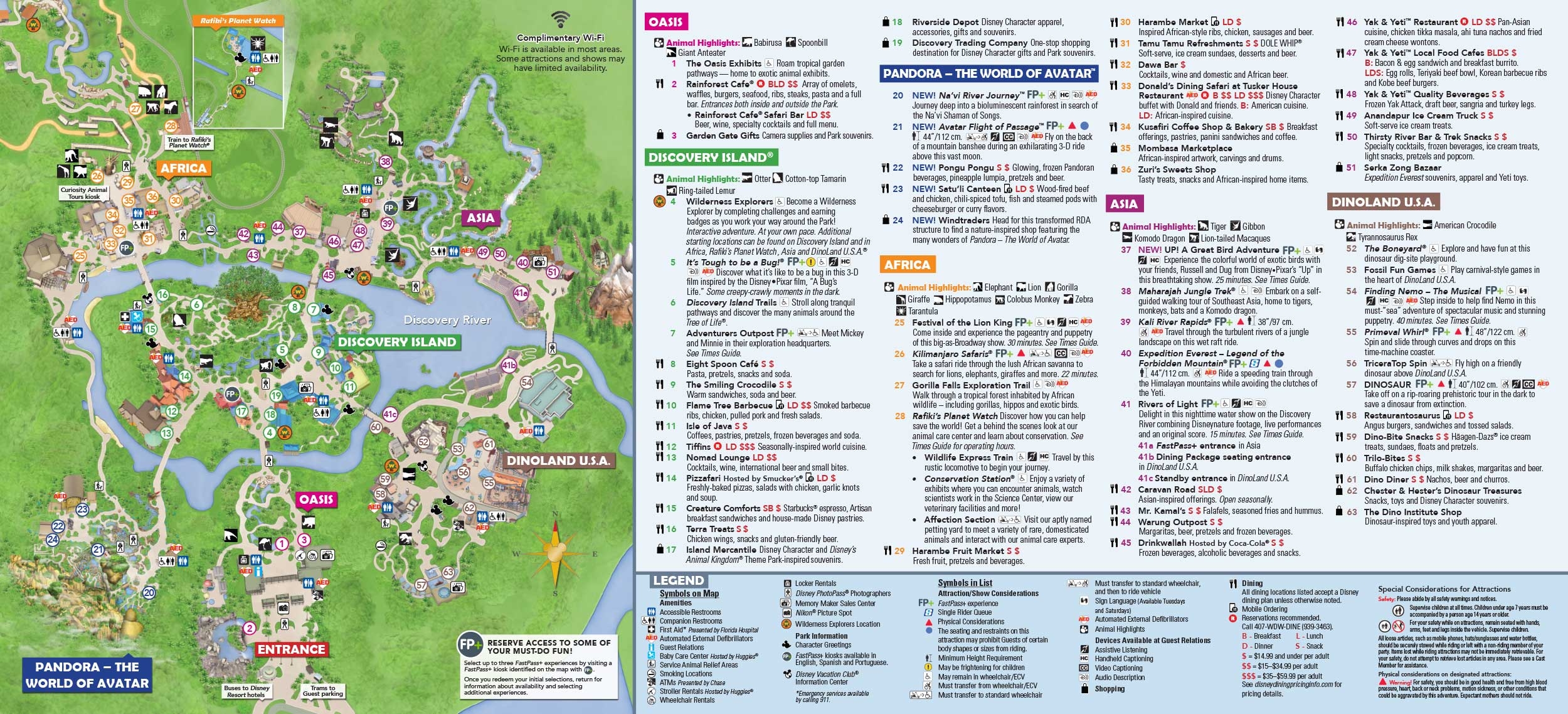 Animal Kingdom Map Walt Disney World Disney Dream Co 