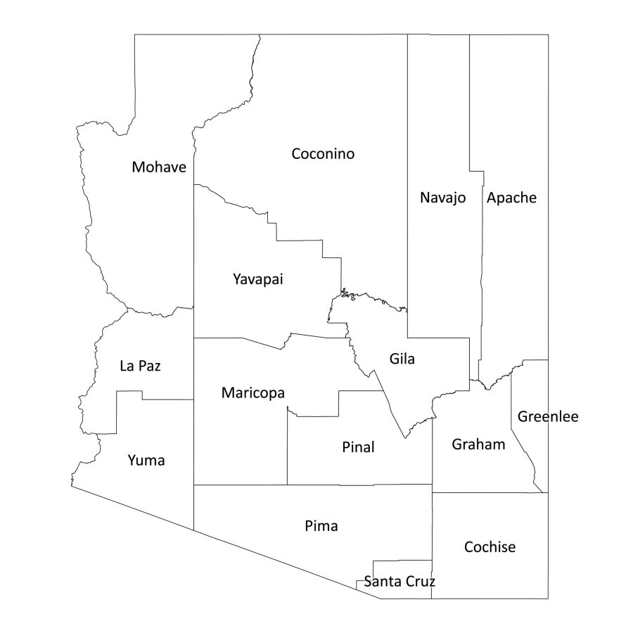 Printable Arizona Map