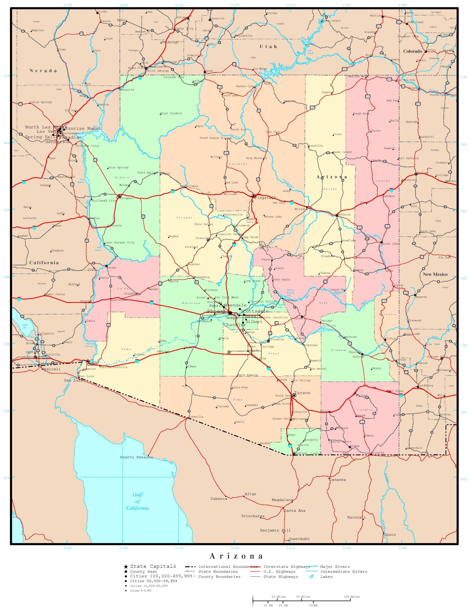 Arizona Political Map