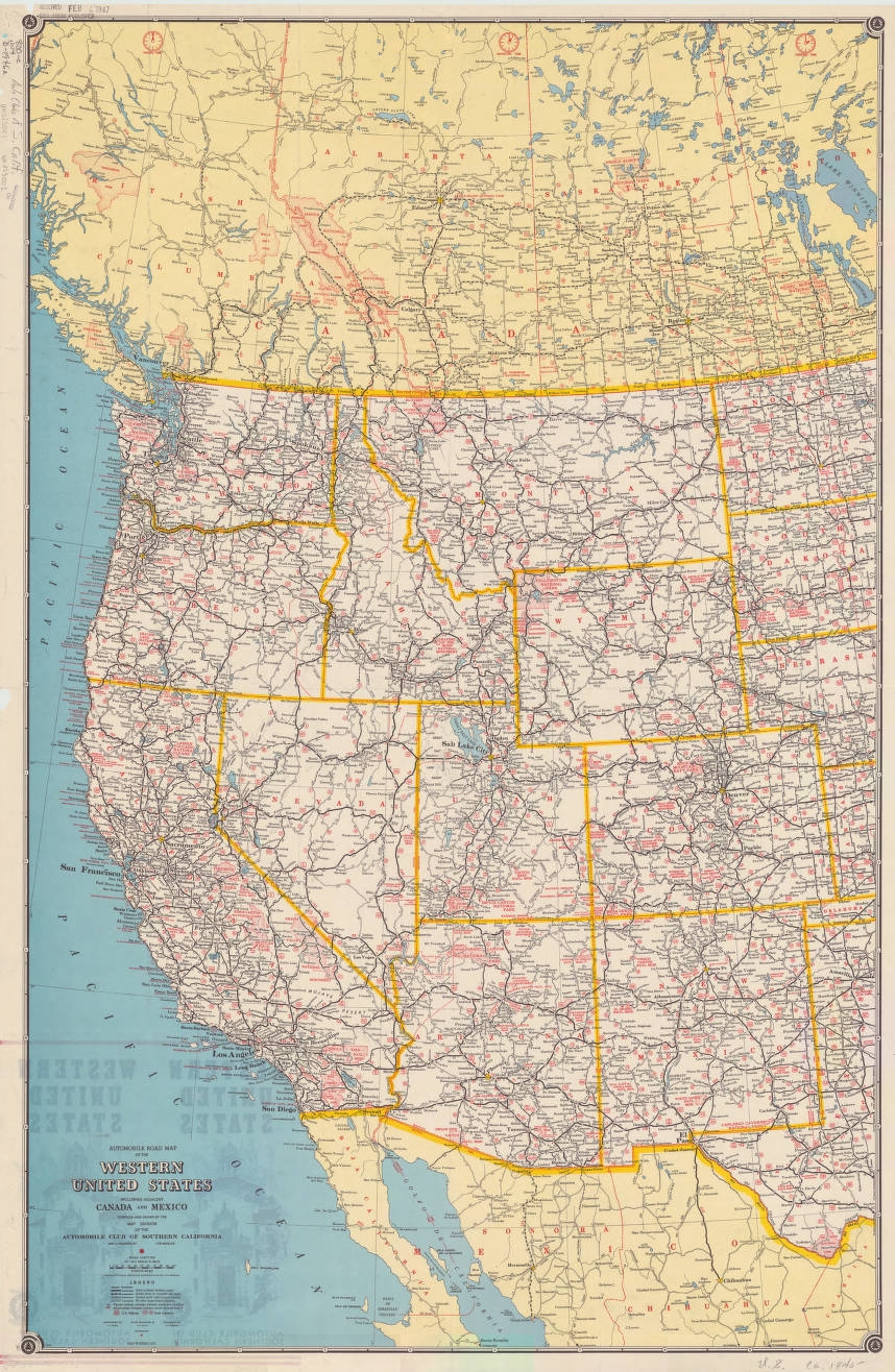 Western United States Map Printable