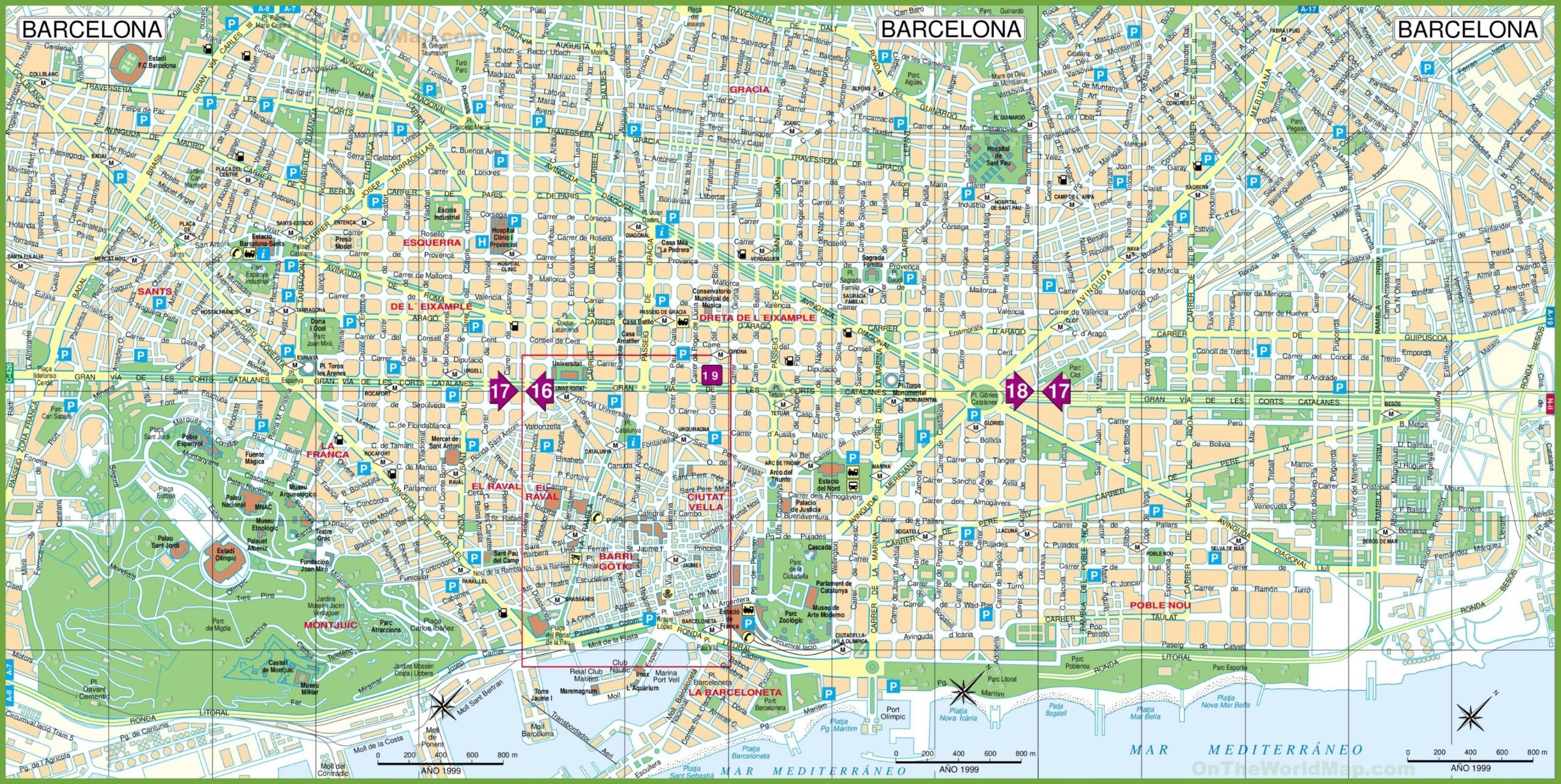 Barcelona Map A Map Of Barcelona Catalonia Spain 