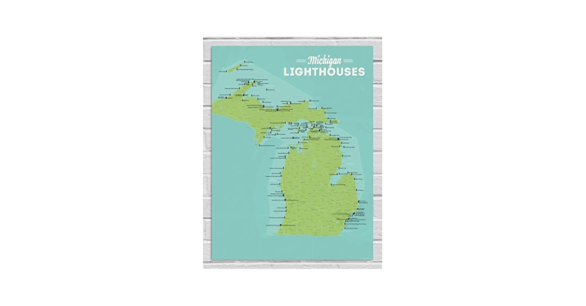 Printable Michigan Lighthouse Map