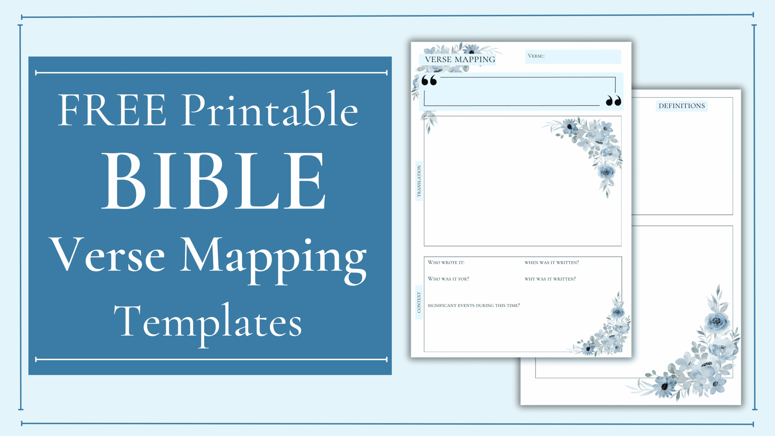 Bible Verse Mapping Templates