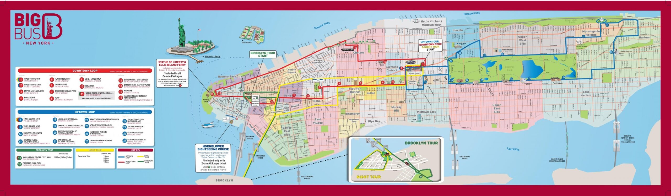 Big Bus New York Map Big Bus NYC Map New York USA 