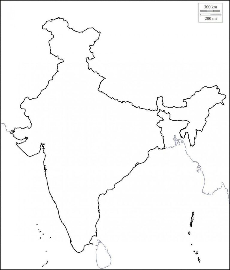 Blank Map Of India Outline Map And Vector Map Of India