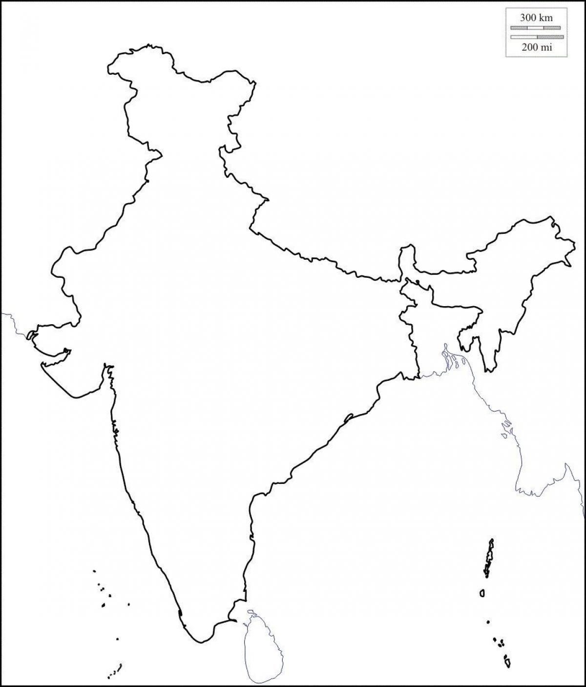 Blank Map Of India Outline Map And Vector Map Of India