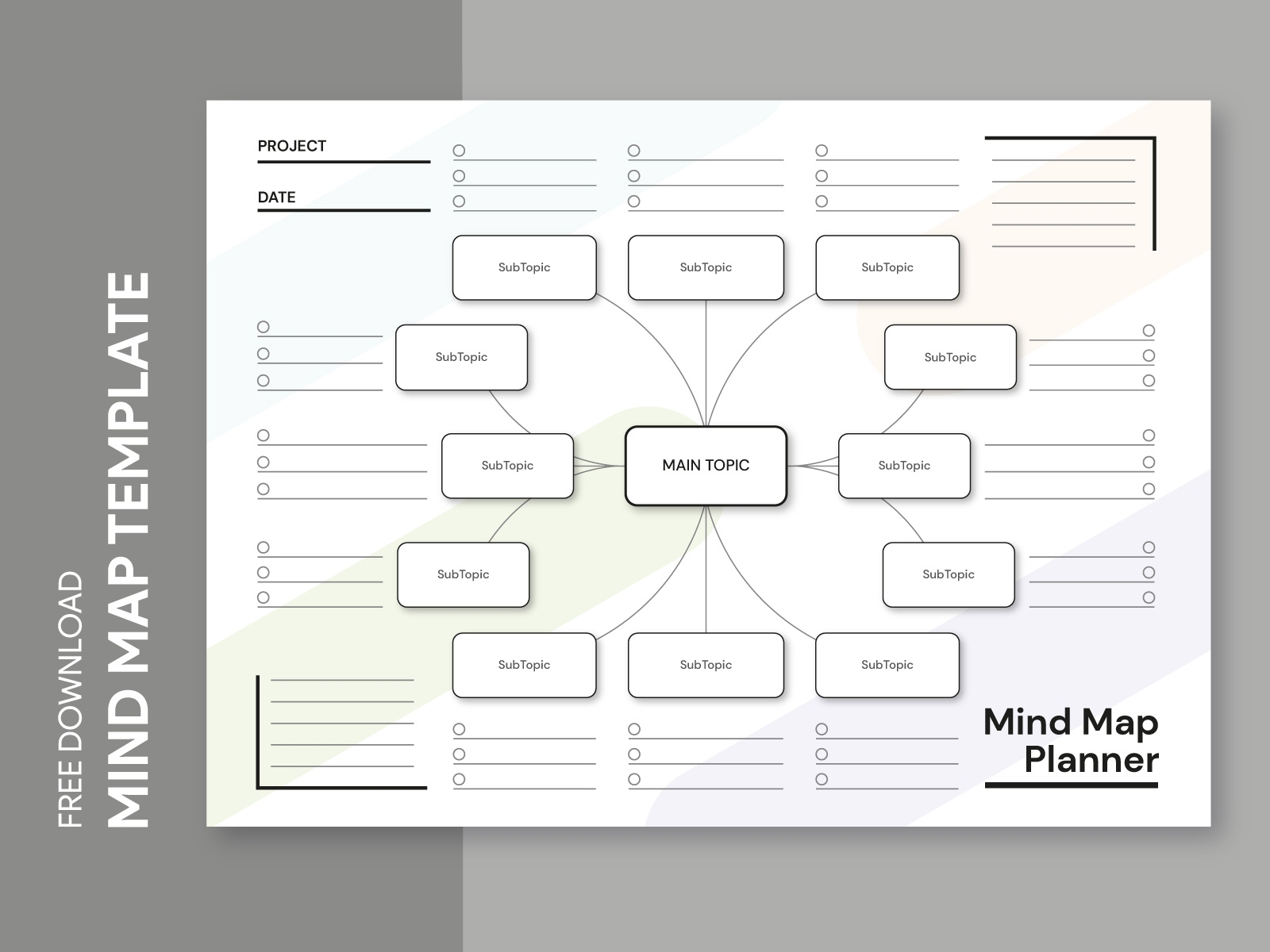 Free Blank Printable Mind Mapping Templates
