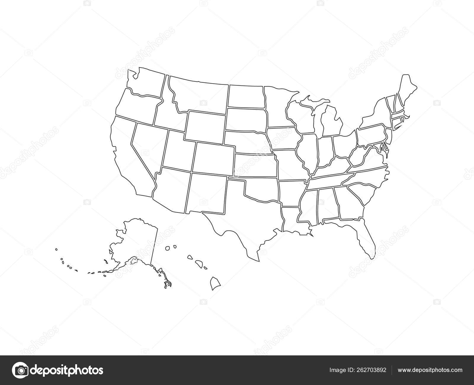 United States Map Blank Printable