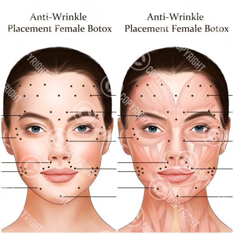 Botox Injection Points Bundle Botox U0026 Filler Injector Anatomy Art Esthetician Aesthetics Dermatology Medspa Digital Download Etsy