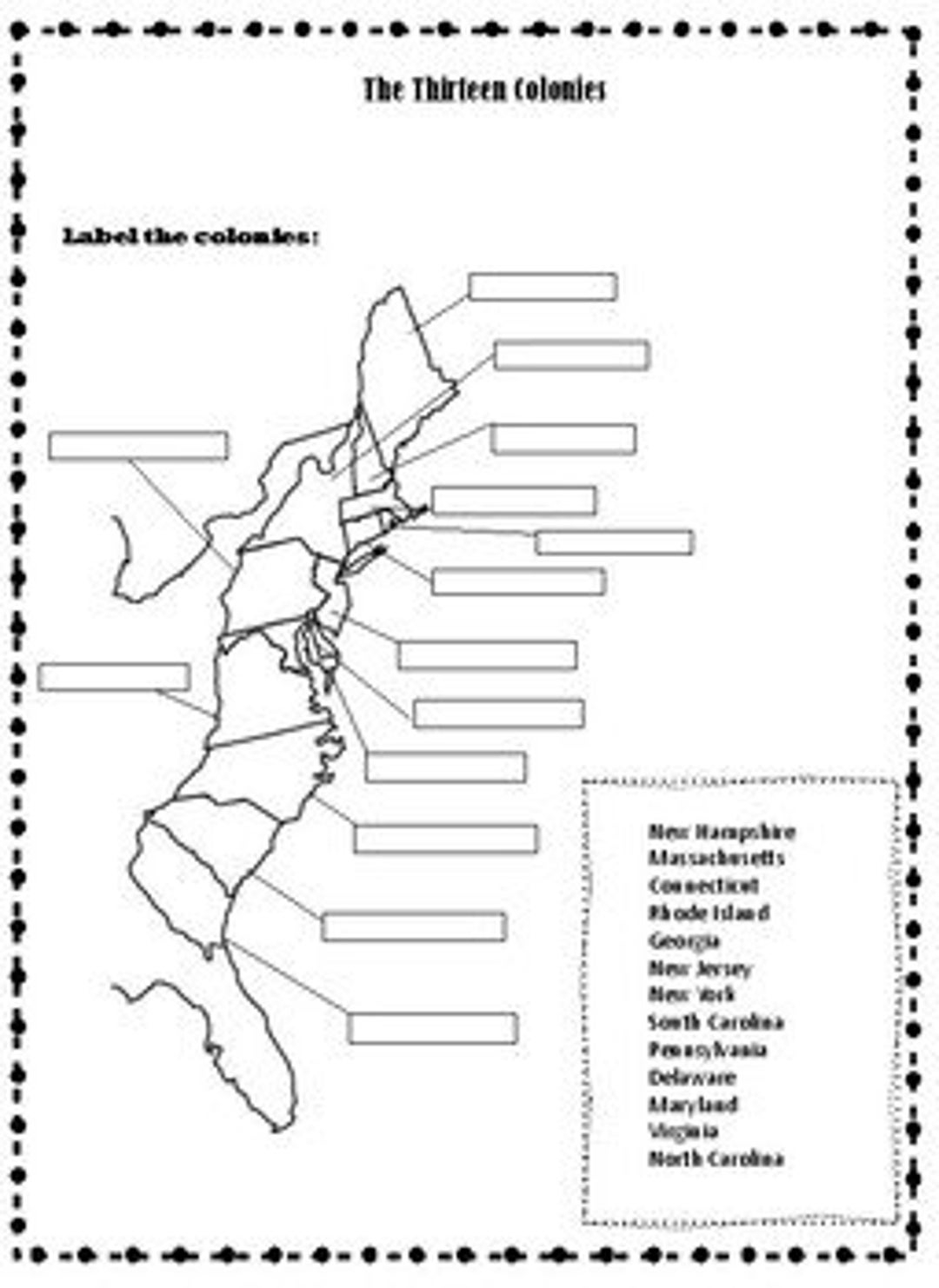 Buy 13 Colonies Map And Matching Online In India Etsy