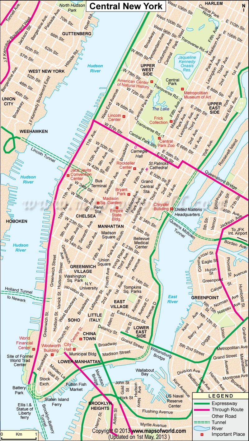 Central New York Map MapsofWorld