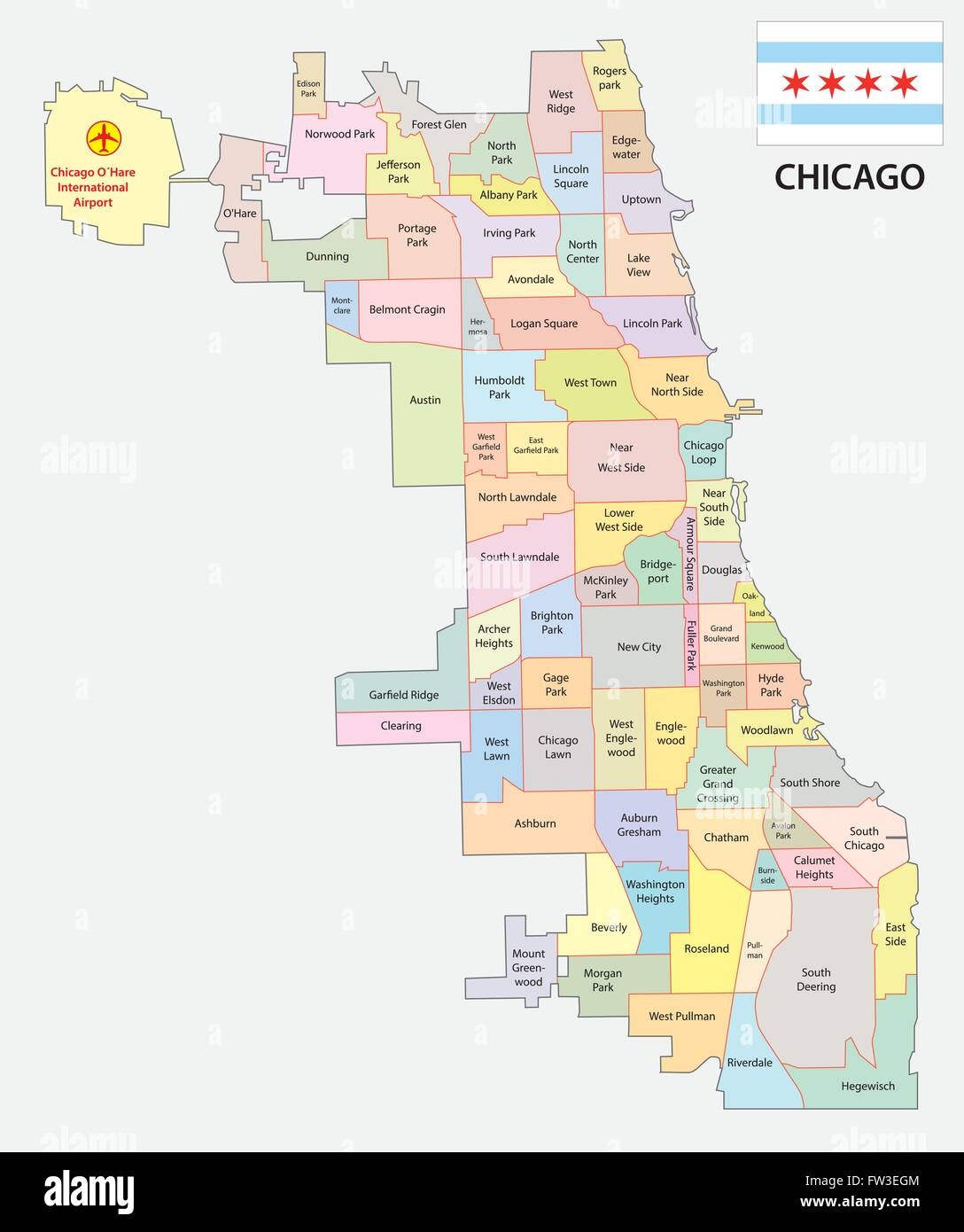 Chicago Neighborhood Map Hi res Stock Photography And Images Alamy