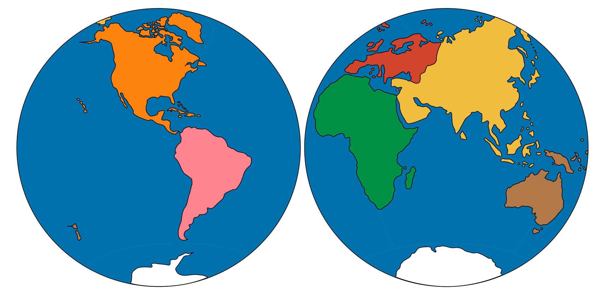 Printable Map Of Continents And Oceans
