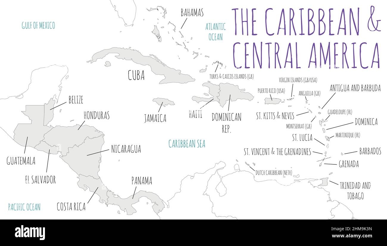 Printable Map Of Central America