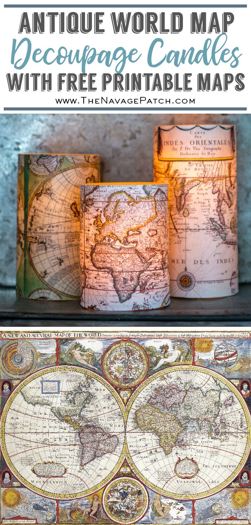 Antique World Map Printable