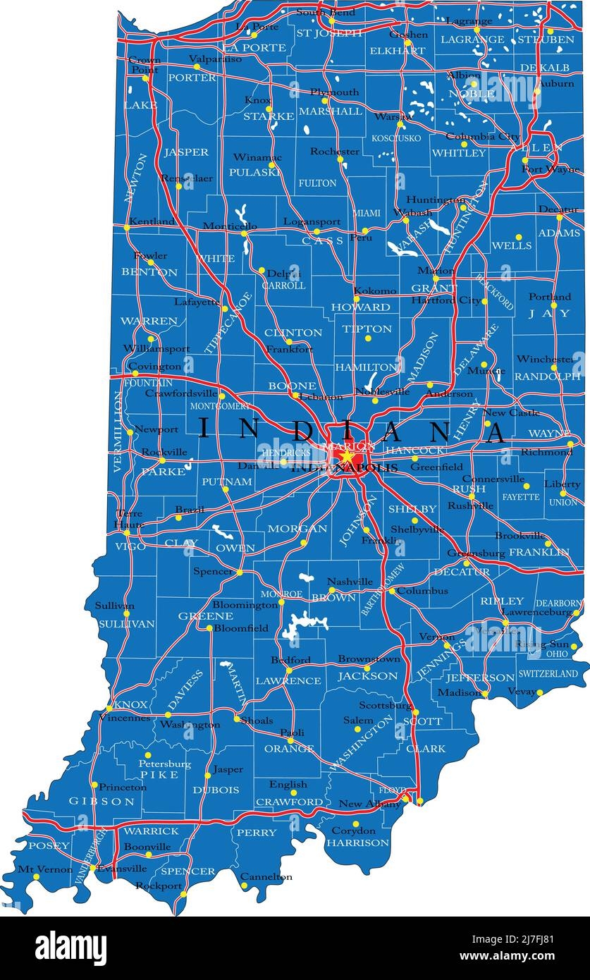 Printable Indiana Map