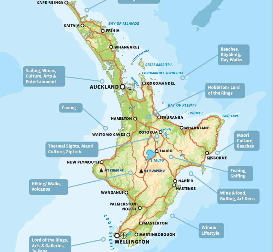 New Zealand Printable Map
