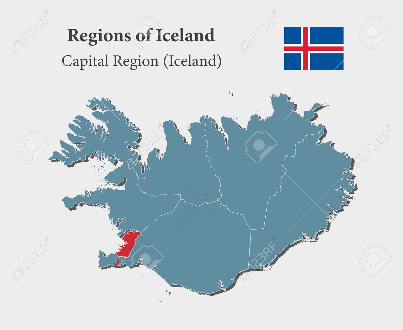 Iceland Map Free Printable Blank
