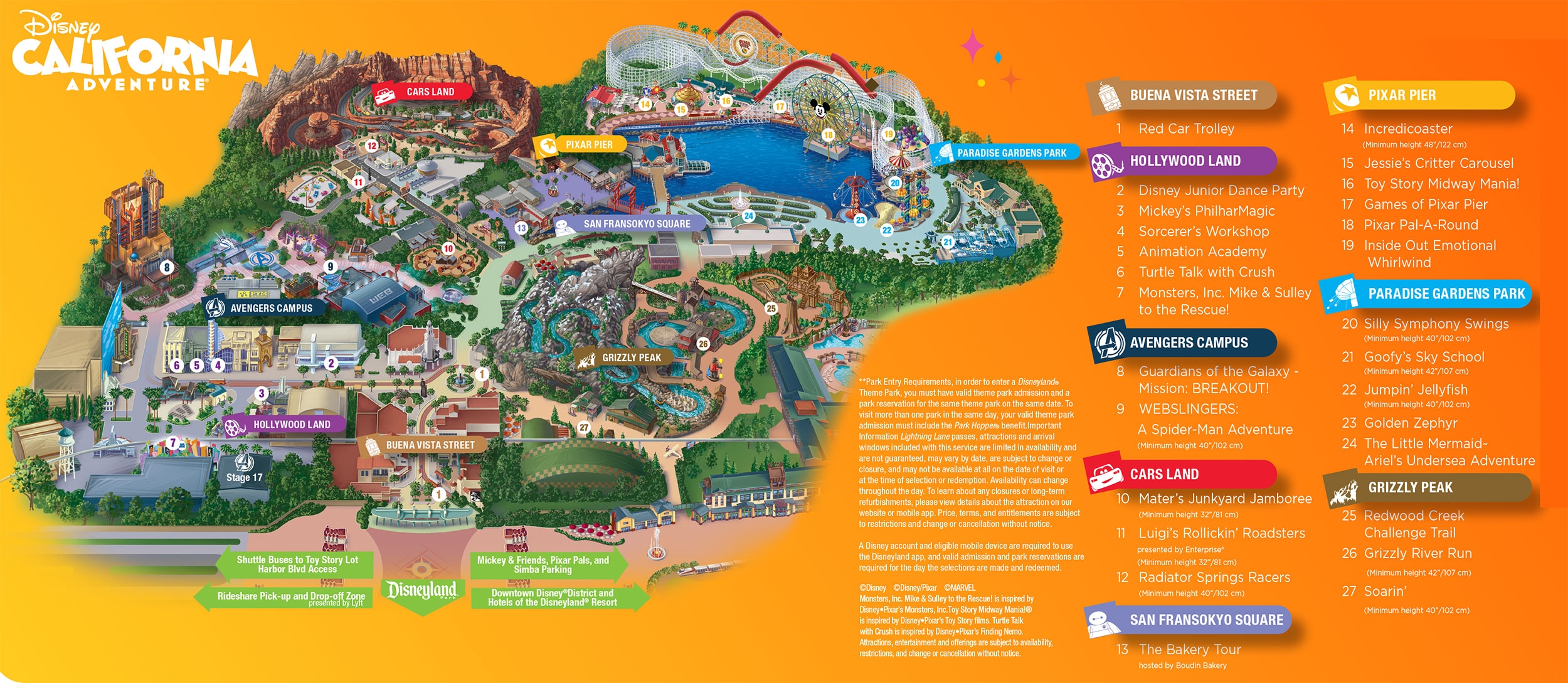 Disneyland Park Map In California Map Of Disneyland