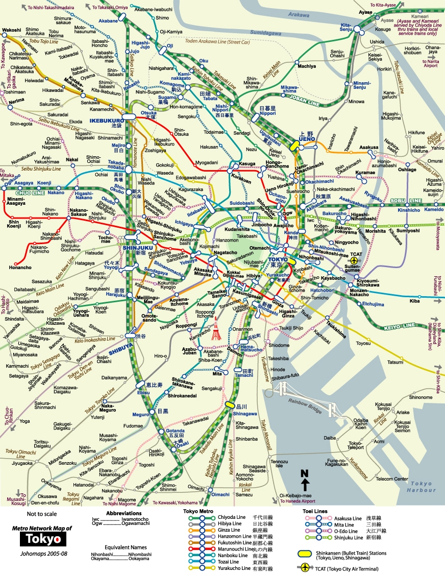 Tokyo Printable Map
