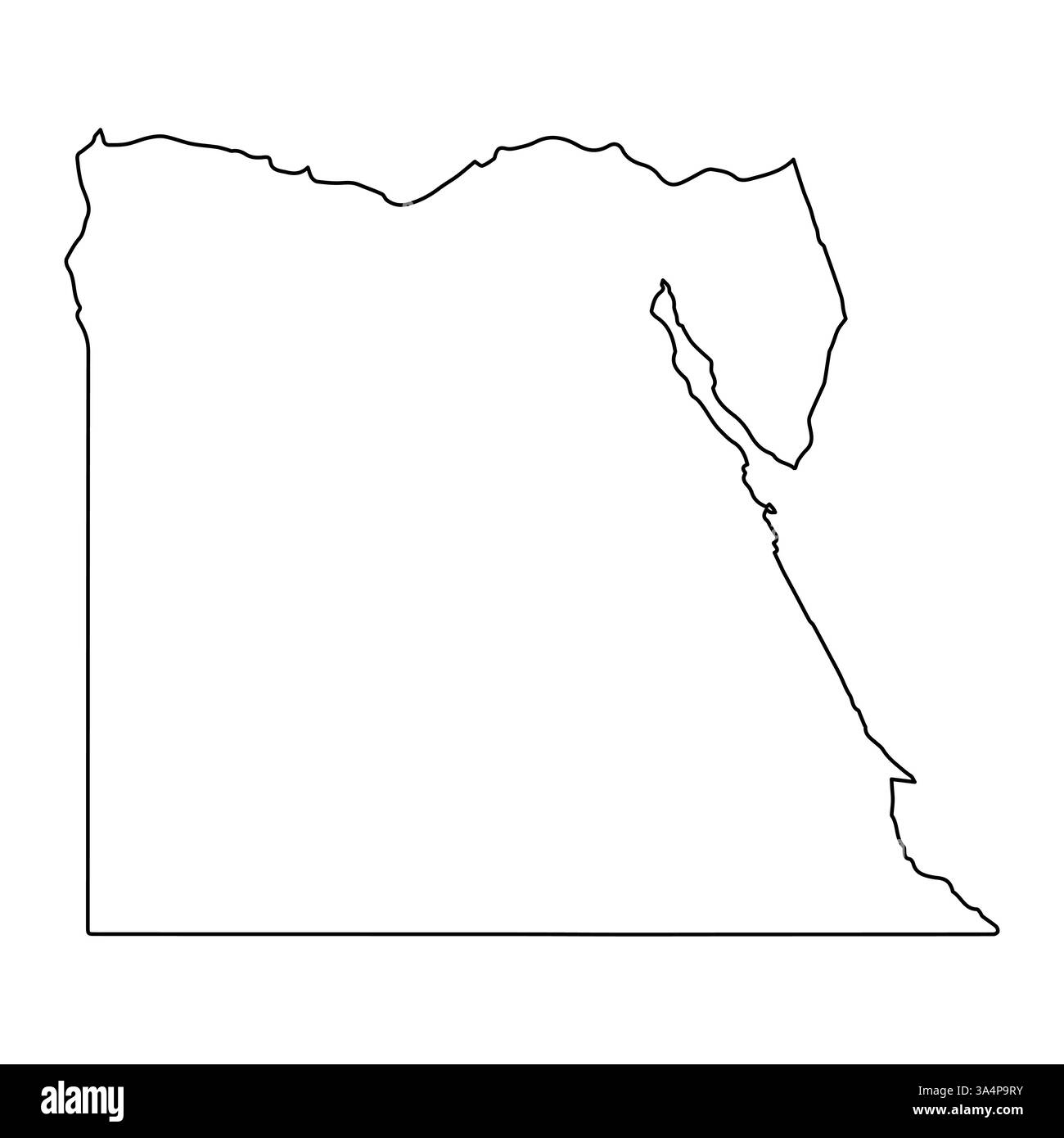 Egypt Map Outline Vector Hi res Stock Photography And Images Alamy