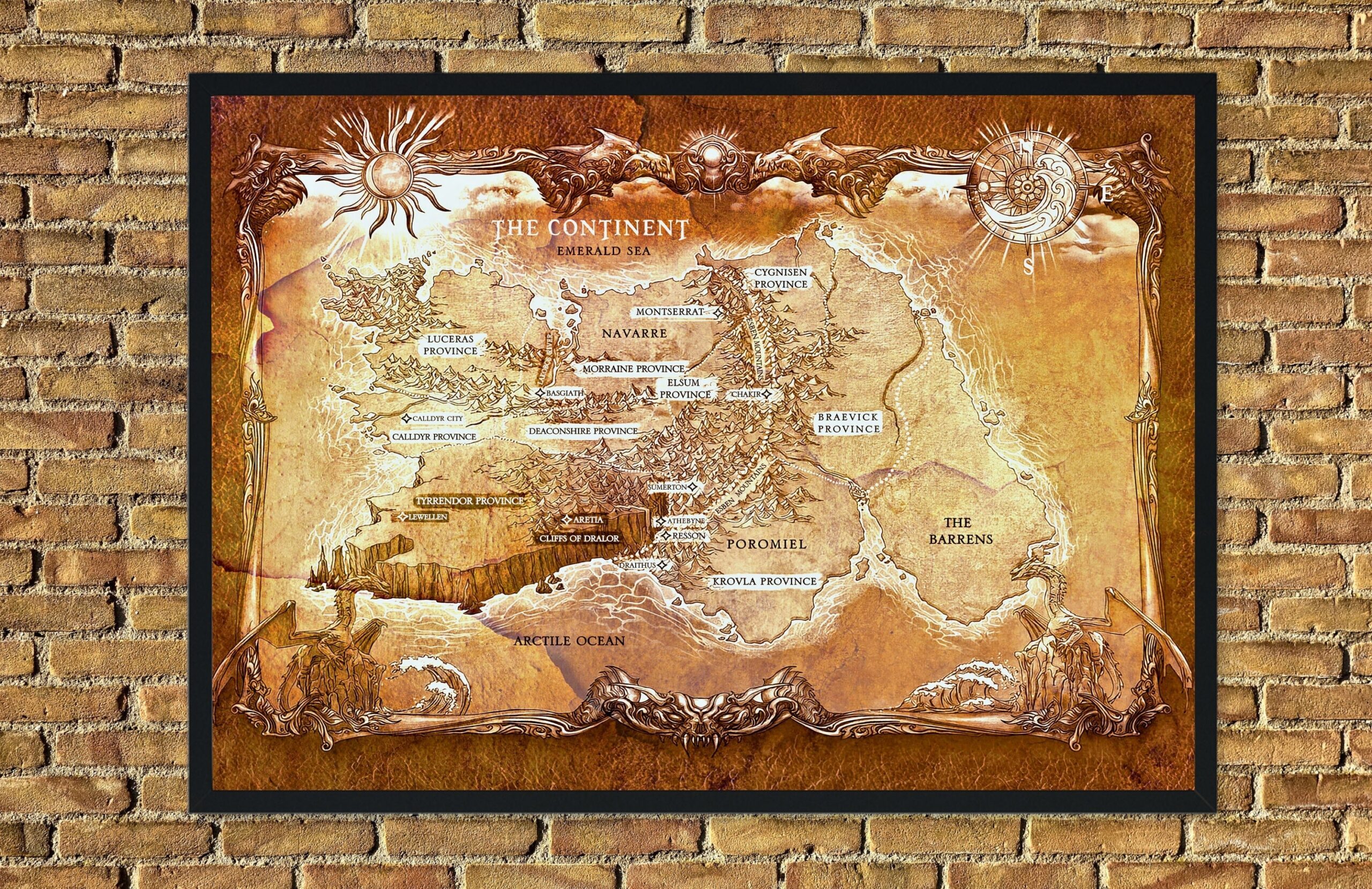 Empyrean Series World Map Inspired By Fourth Wing U0026 Iron Flame By Rebecca Yarros Etsy
