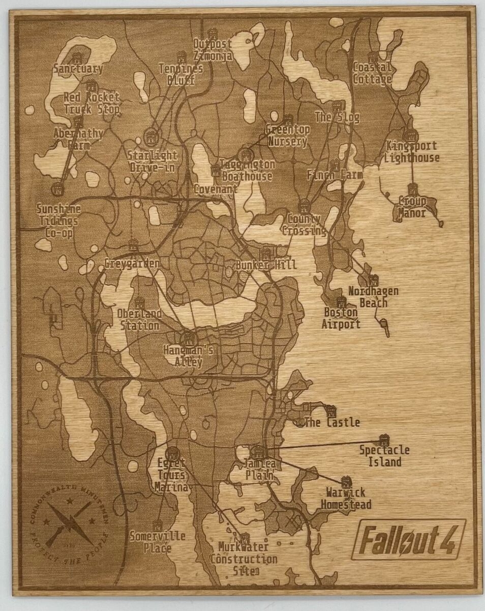 Fallout 4 Printable Map