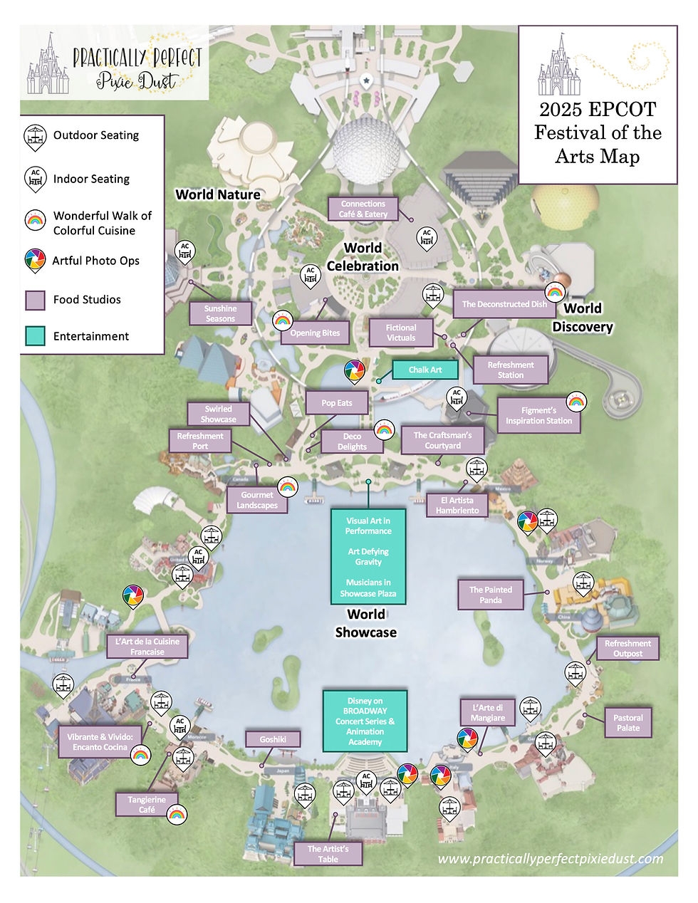 Epcot Downloadable Cheat Sheets And Park Guide 2025 Practically 