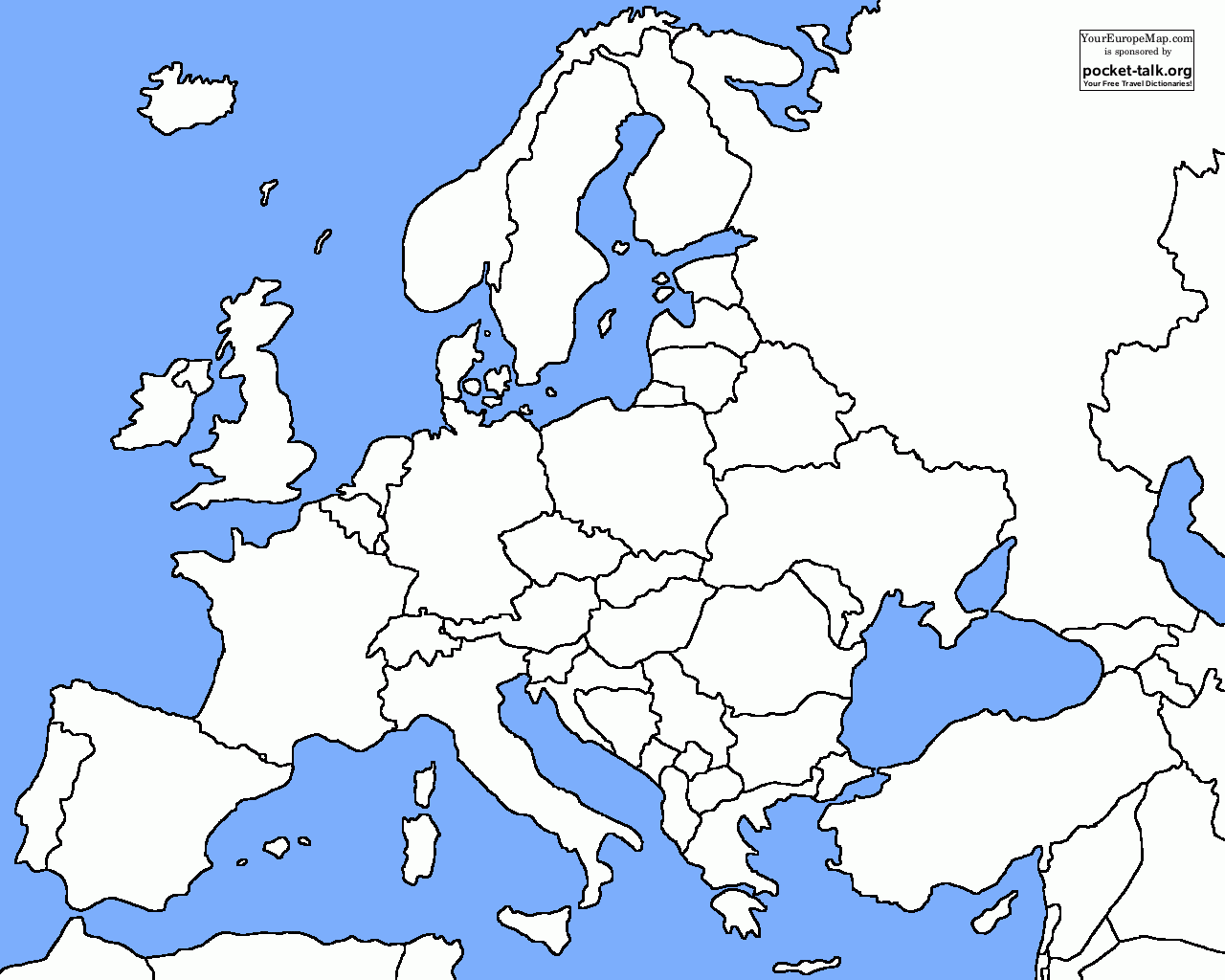Europe Map Printable