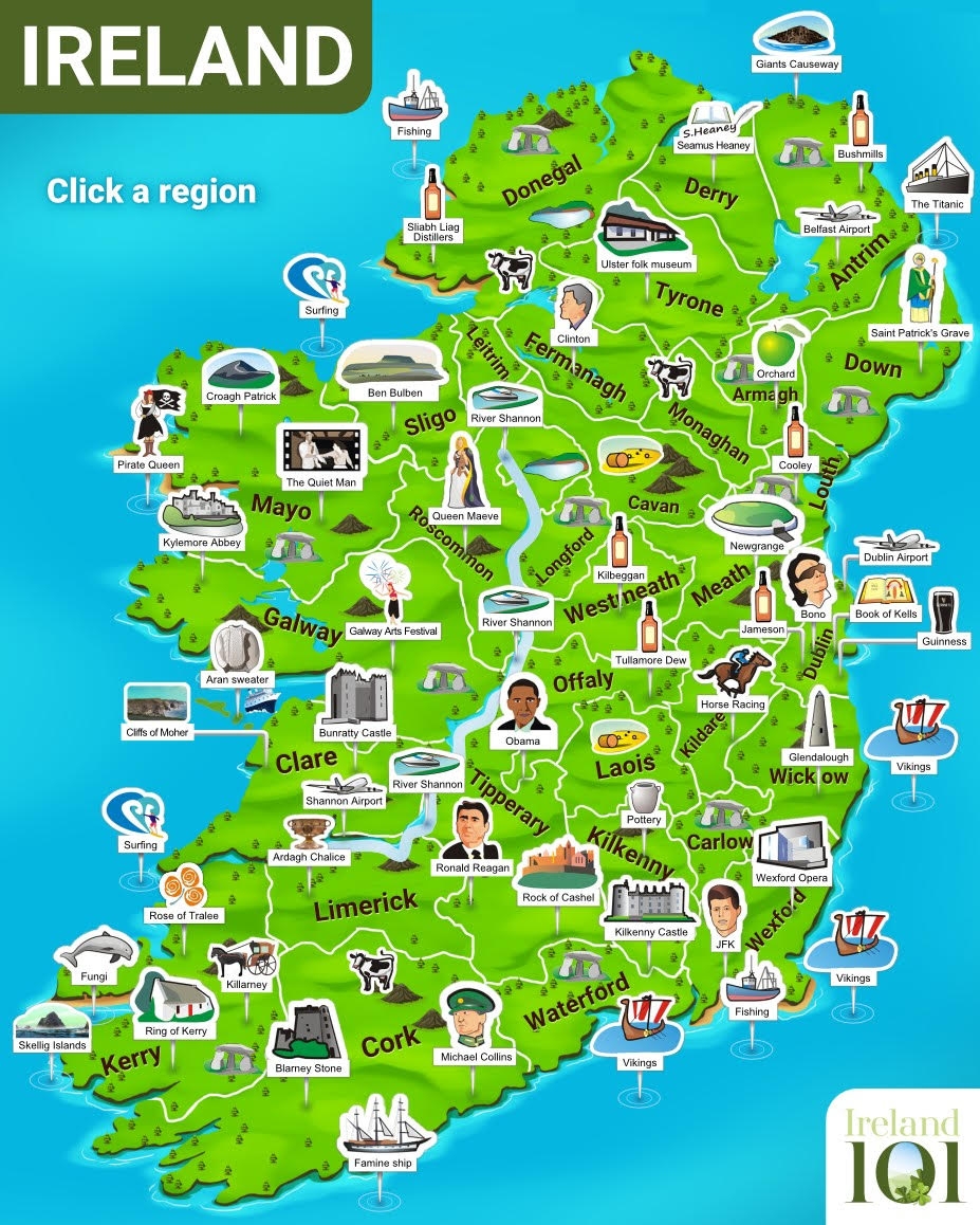 Explore Our Interactive Map Of Ireland Ireland 101 Worksheets Library