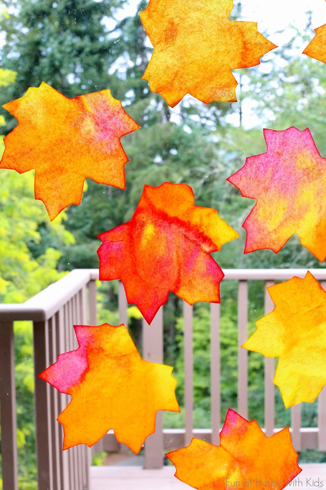 Fall Window Art Leaf Suncatchers Free Printable Template
