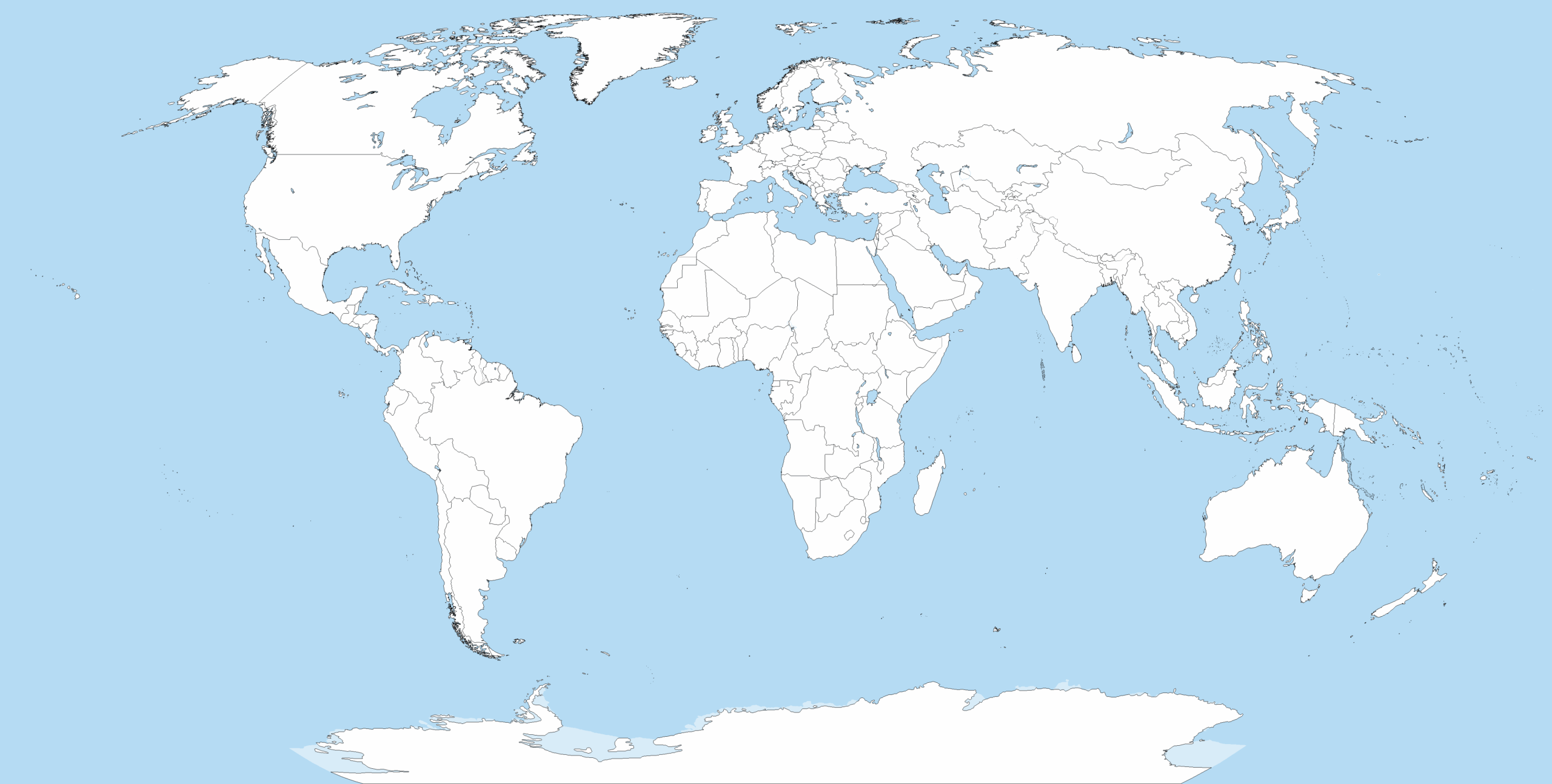 File A Large Blank World Map With Oceans Marked In Blue PNG 