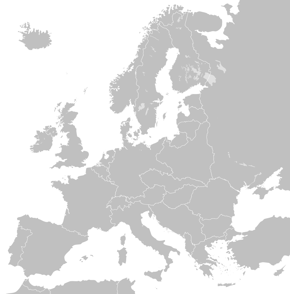 Map Of Europe Blank Printable